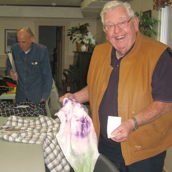 Picking his costume-Morley Carter