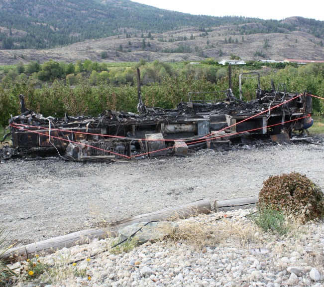 a fire in osoyoos