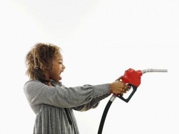 lady with nozzle?