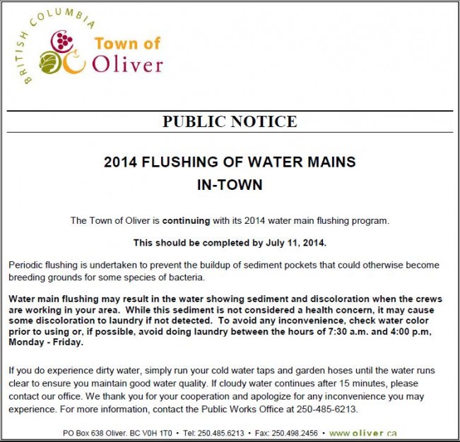 flushing too