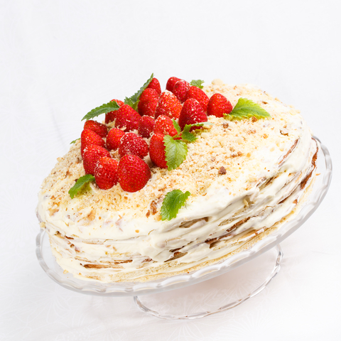 http://www.dreamstime.com/royalty-free-stock-photos-honey-cake-strawberries-mint-leaves-image33818998