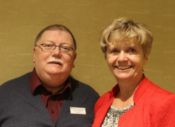 Larson with re-elected riding association president Everett Baker