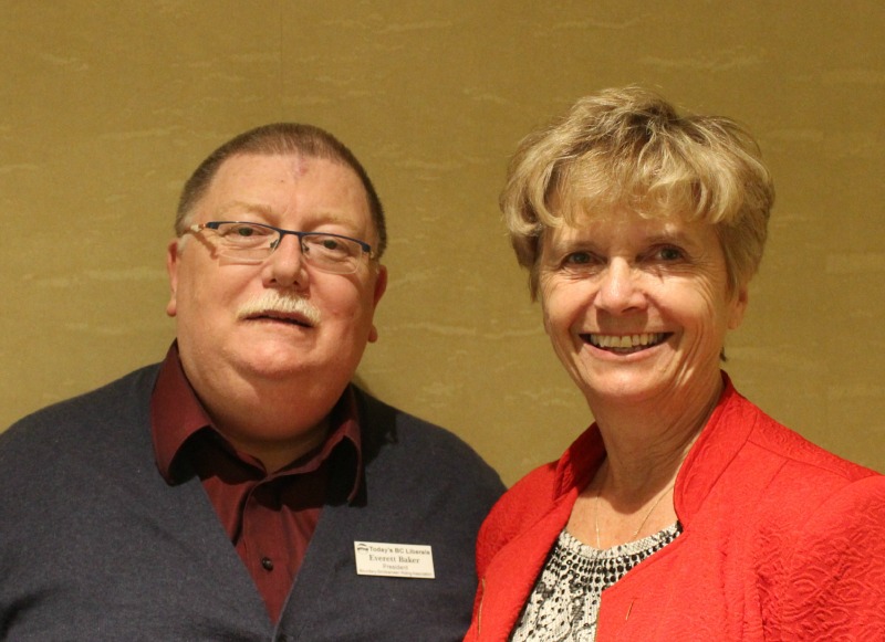 Larson with re-elected riding association president Everett Baker