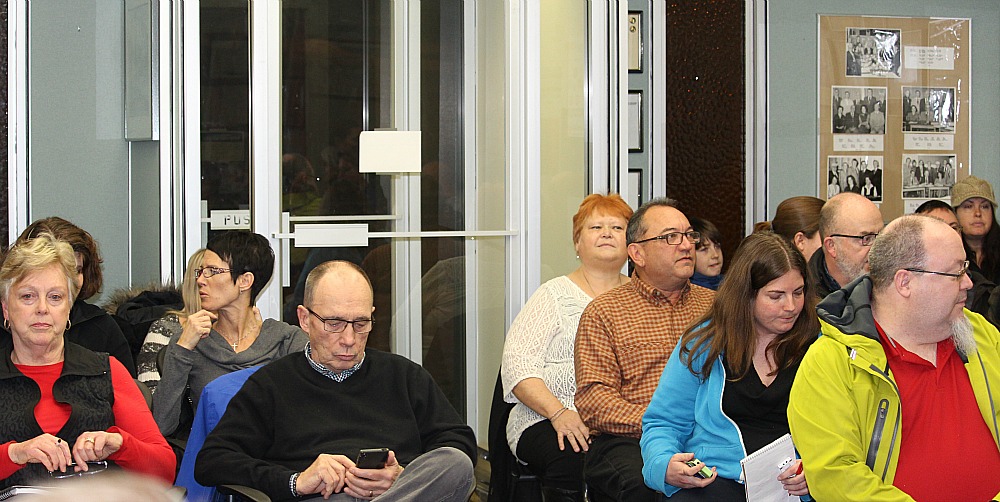 Packed house at School District 53 Offices Wednesday