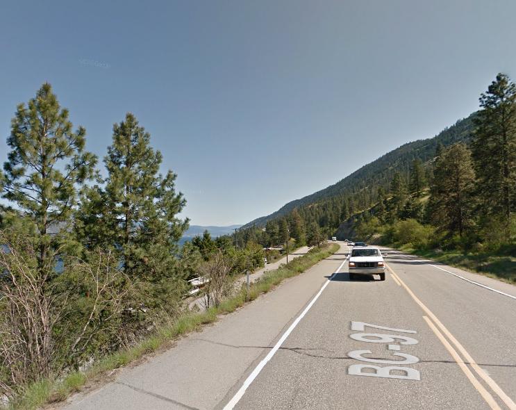 Brent Rd below Hwy 97 6kms south of Peachland