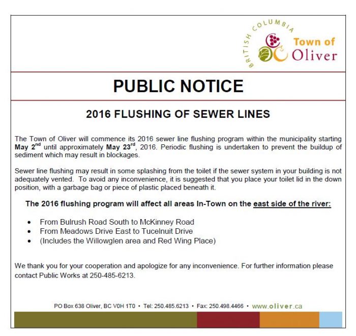 sewer notice