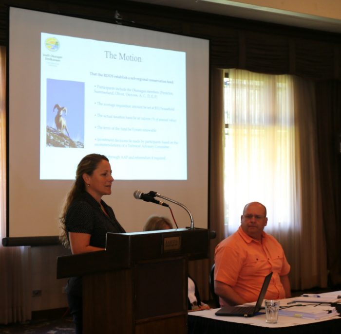SOSCP spokesperson Bryn White at RDOS