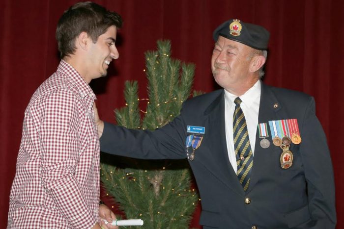 Royal Canadian Legion presenter Jim Stewart