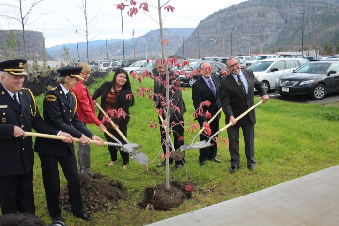 Dignitaries took part in planting a commemorative tree in front of OCC.